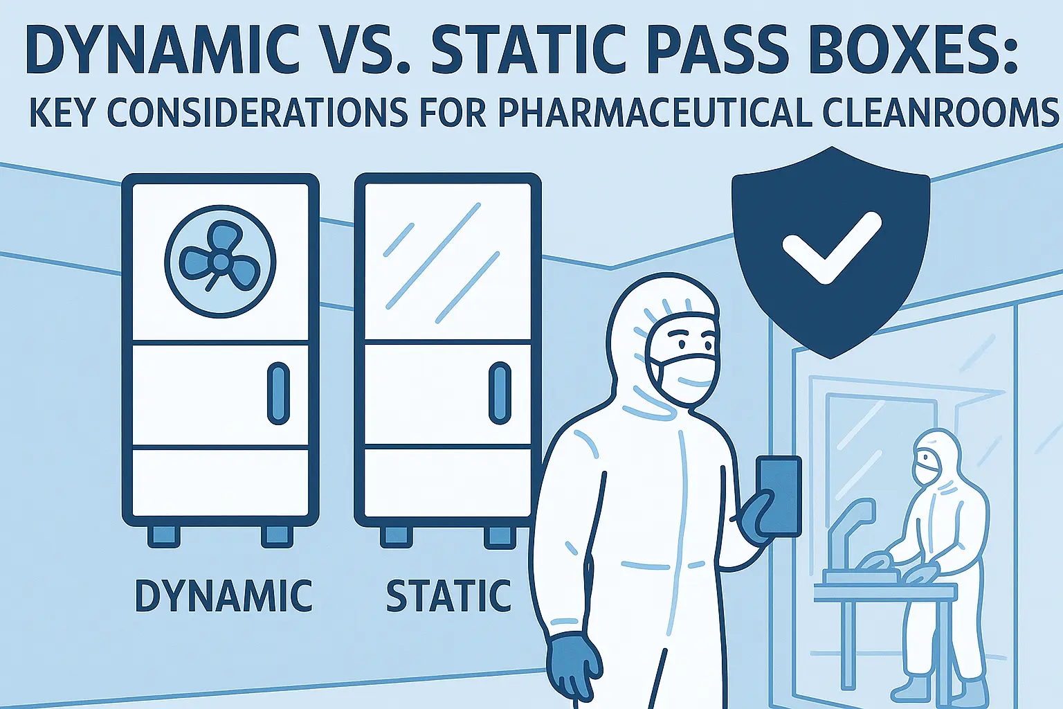 Static vs. Dynamic Pass Boxes: A Comparative Guide for Pharmaceutical Cleanrooms